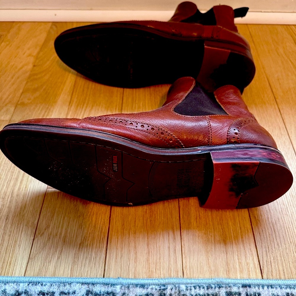 Johnston and Murphy Brown Leather Chelsea Boots Size 10 - Picture 2 of 5